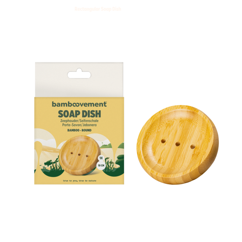 Sustainable & Eco-Friendly Bamboo Soap Dish - Round