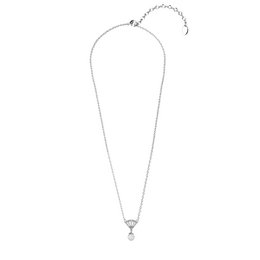 Ingride Pearl Pendants - Silver and Crystal