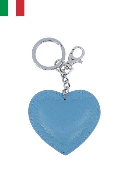 Llavero de piel de vacuno en forma de corazón Made in Italy ITPCL