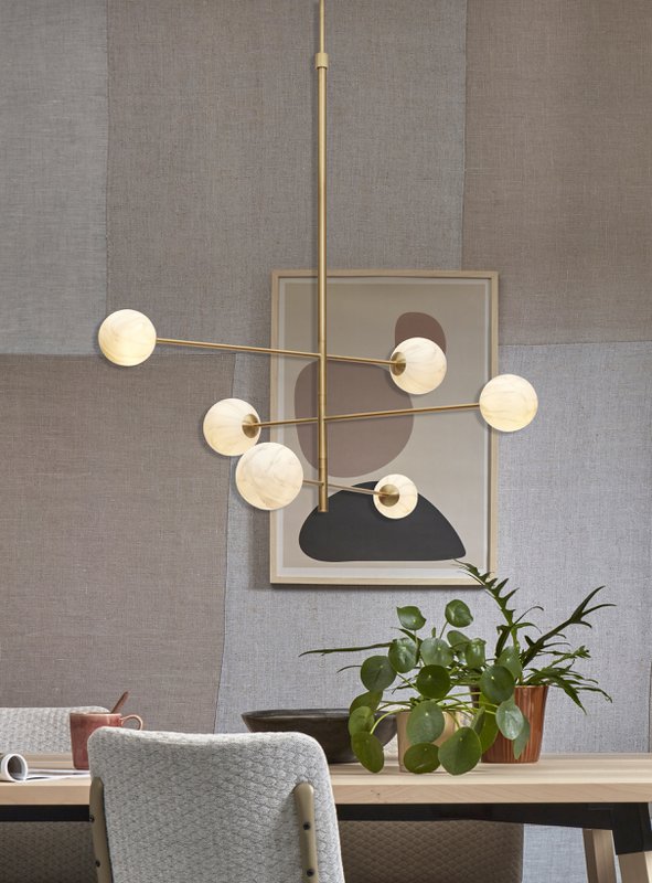 Hanglamp Carrara 3-armig, goud
