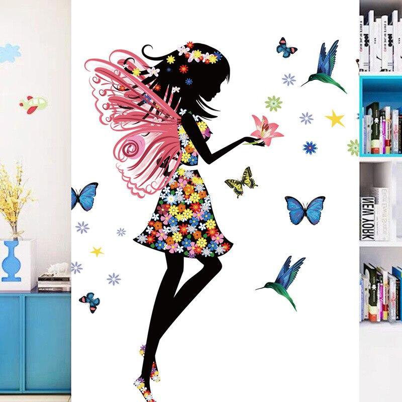 Wall stickers for girl's room Butterfly fairy