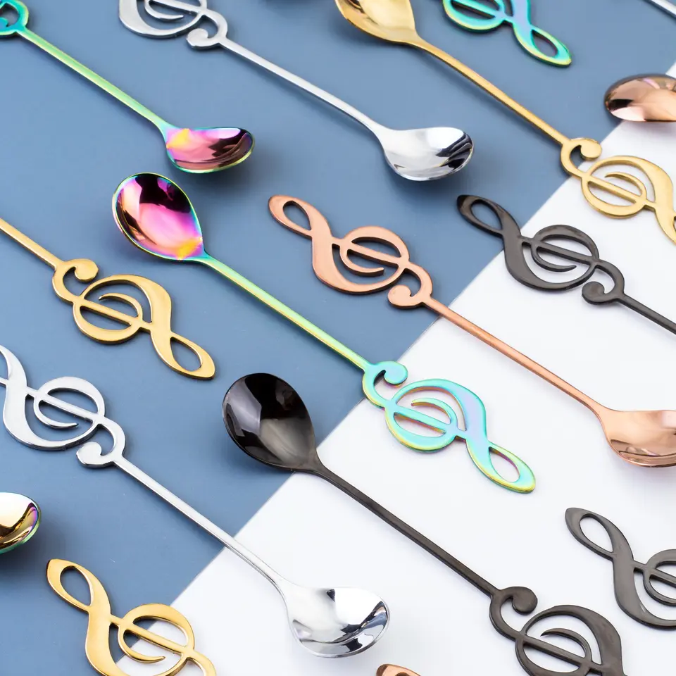 “Clé de Sol” spoon - For tea, coffee or desserts - 4 colors available