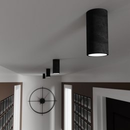 Loftslampe "Donoma" betonlys Sort