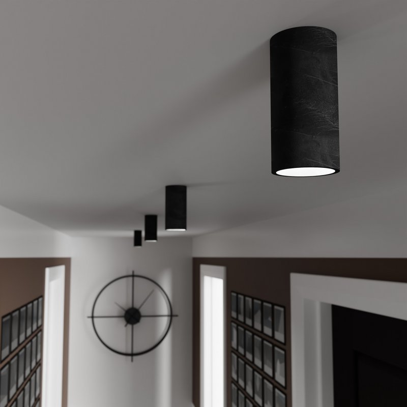 Loftslampe "Donoma" betonlys Sort