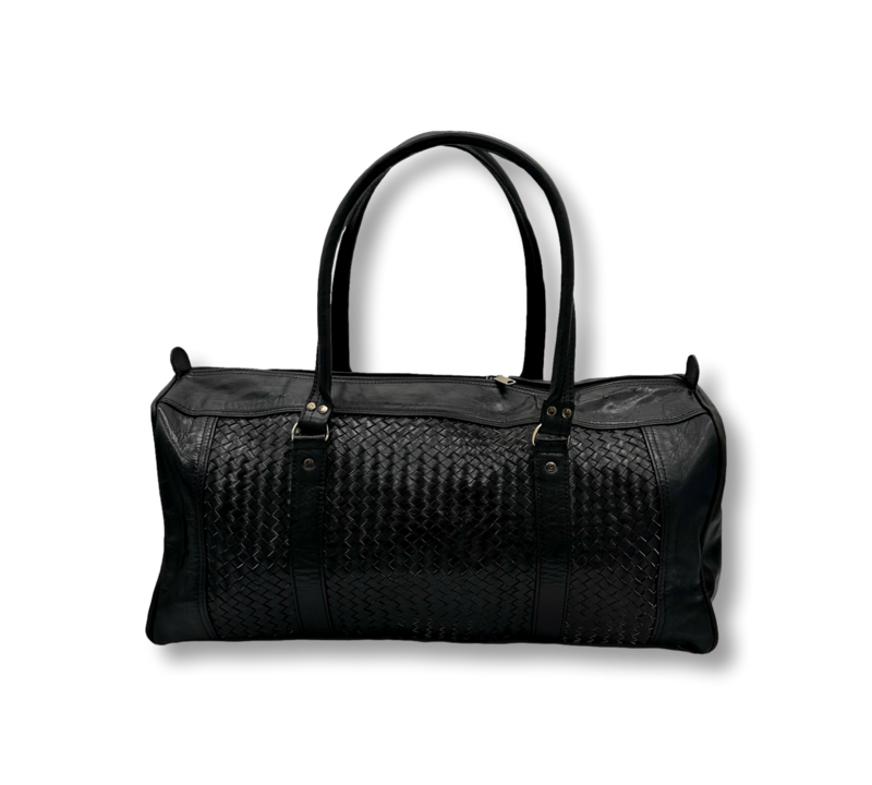 Borsa da viaggio in pelle di classe Wonder a mano nera