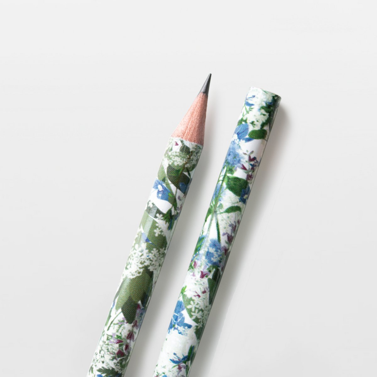 Potlood bloemmotief blauwgroen