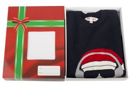 Christmas Sweater Kids - Santa Claus Navy