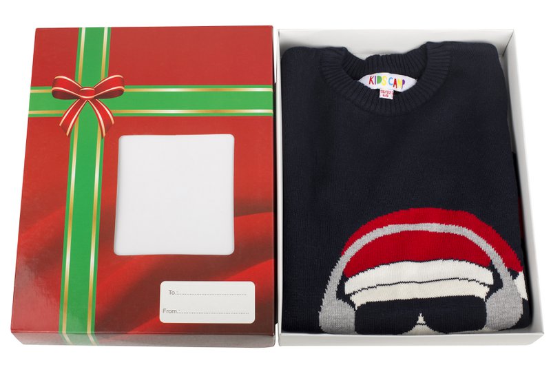 Christmas Sweater Kids - Santa Claus Navy