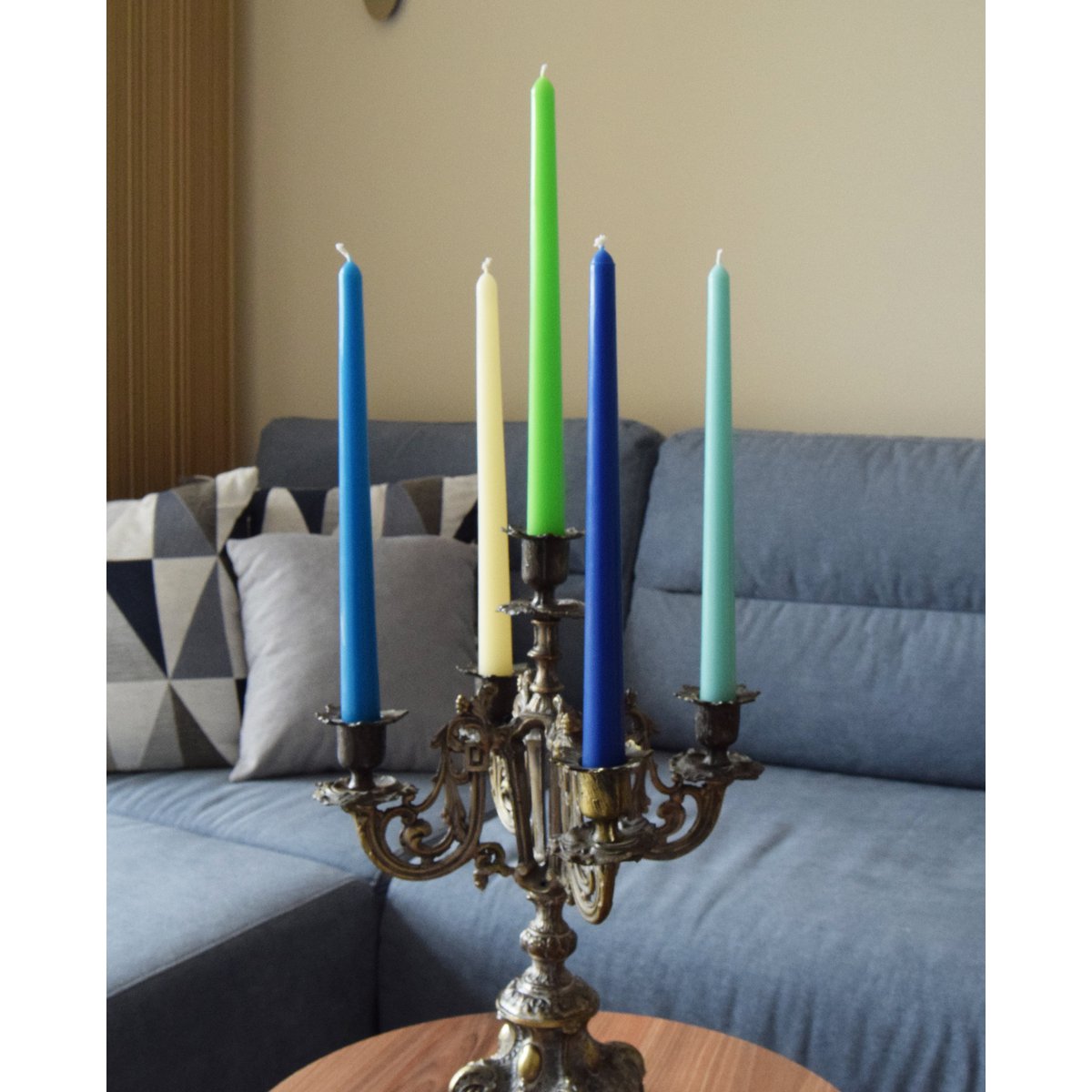 Pastelfarve 10" Bivoks Taper Candle - Lav din farveblanding