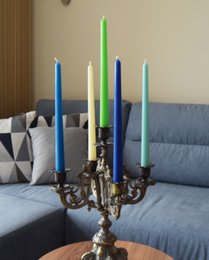 Bougie conique en cire d'abeille couleur pastel 10" - Faites votre mélange de couleurs