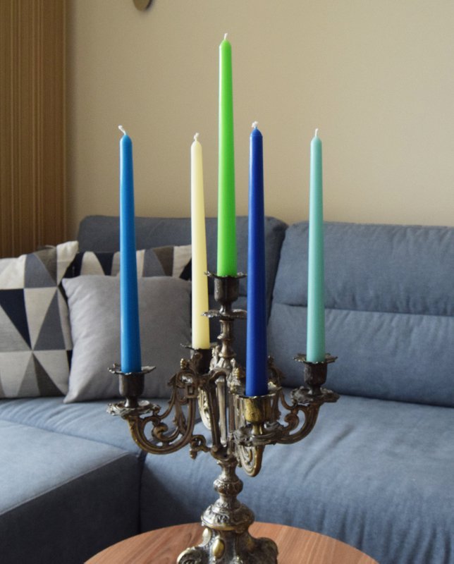 Pastel Color 10" Beeswax Taper Candle - Make your color mix