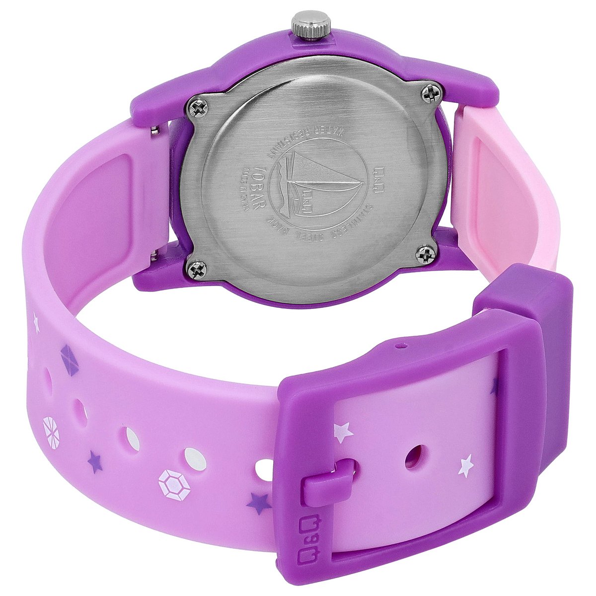 Montre pour enfants Q&Q "Princess", bracelet en résine, 10 ATM