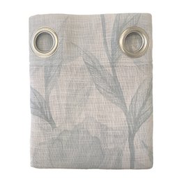 Gennemsigtigt gardin lavet i øjer. Digitalt printet gennemsigtigt gardin med højkvalitets øjer, der kombinerer blomsterdesign og aqua og blå farver. Gardiner til stue, soveværelse og køkken.