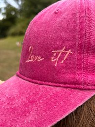 LEY! Cappellino "Love it" in copia rosa
