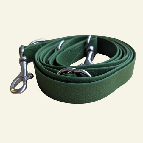 Waterproof multi-position leash Khaki green