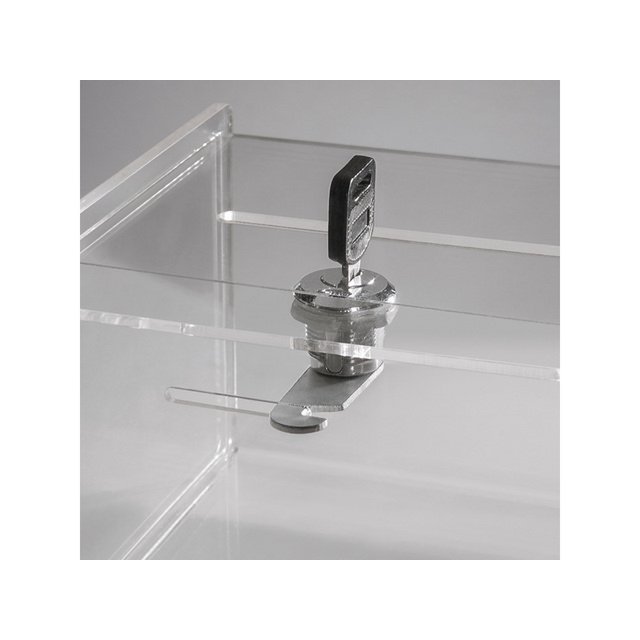Boîte promotionnelle Sigel transparente A6 15x22x15 cm, verrouillable incl. serrure et 2 clés