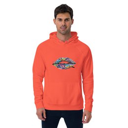 Lipstickjungle unisex økologisk raglan hættetrøje