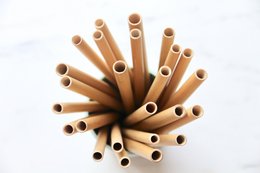 Straight bamboo drinking straws in a 50-pack. Eco-friendly, reusable, and biodegradable straws made from natural bamboo material.