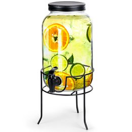 Dispensador con toque y soporte negro 3.2 l