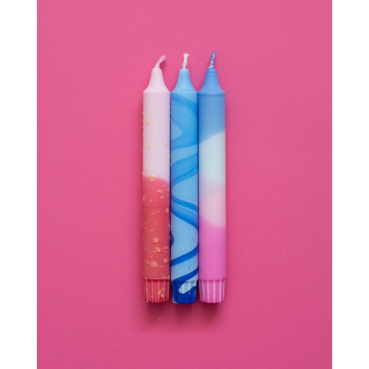 3-pack Taper Candles Summer Blue