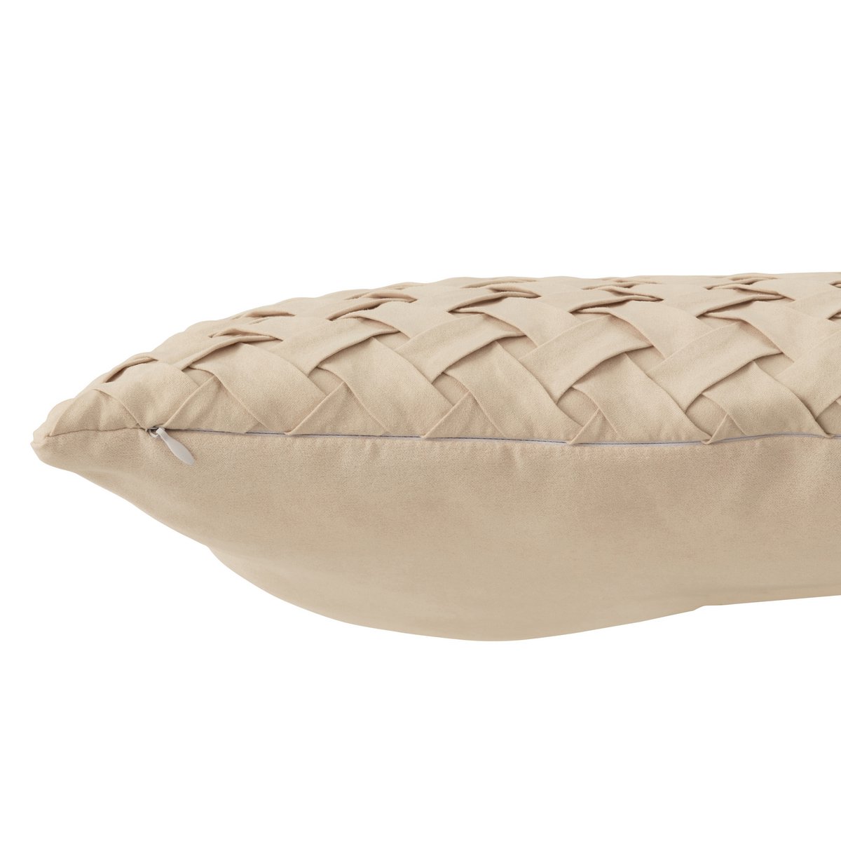 J-Line kussen Gewoven - polyester - beige