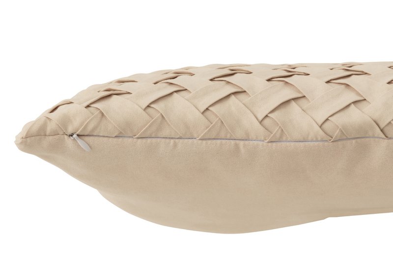 J-Line kussen Gewoven - polyester - beige