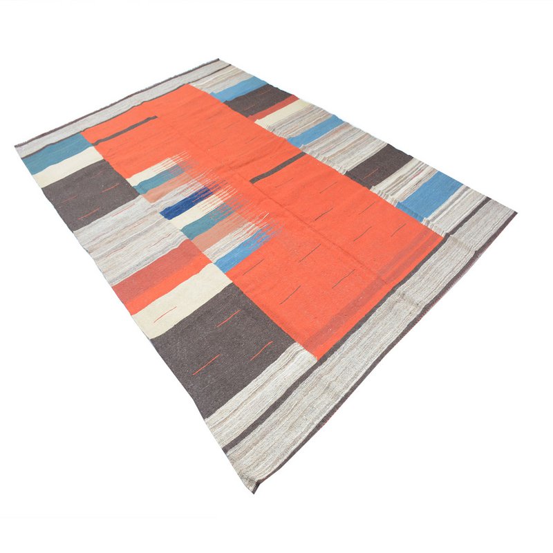 Alfombra Kilim Modern Bean Red
