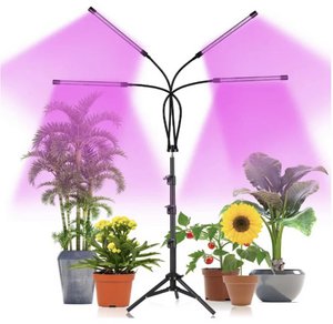 Grow lamp on stand - 160 cm high - purple light (stimulates growth) - including USB power supply