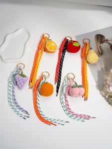 Set of 6 fruity grigris-keychain & bag jewelry