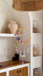 Suncatcher Moonchild Ametyst & Blomster