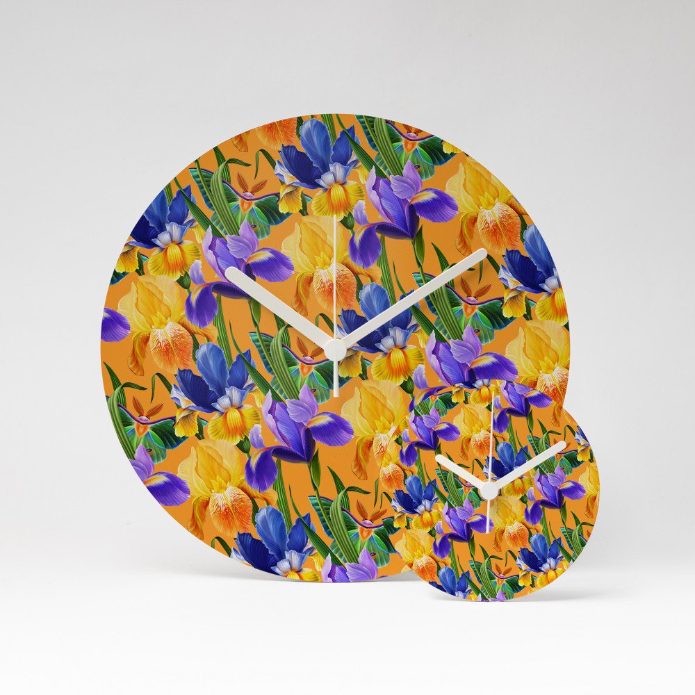 ​ PETITE ORCHID MDF wall clock / wall clock ⌀13cm