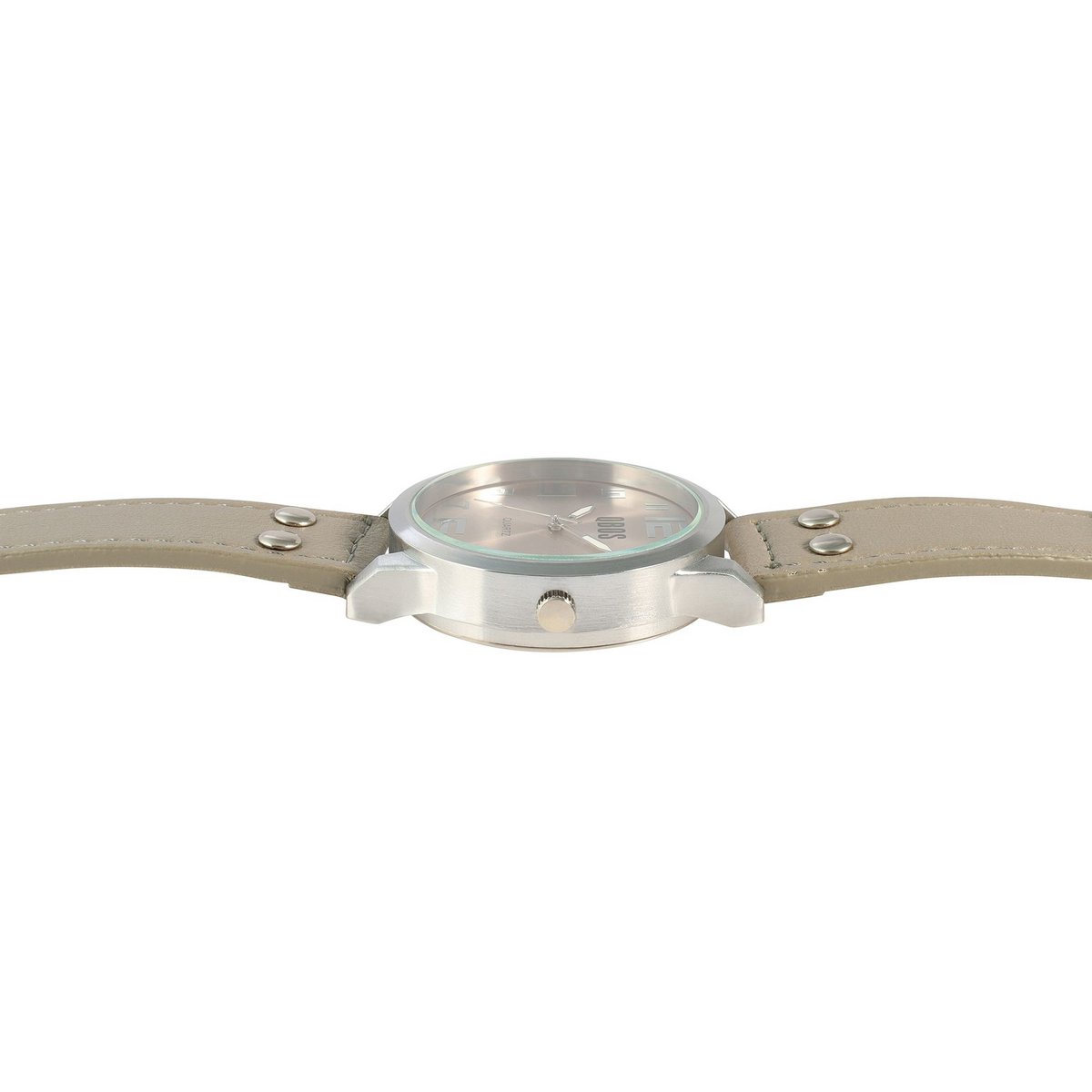 Reloj QBOS unisex con correa de piel sintética.