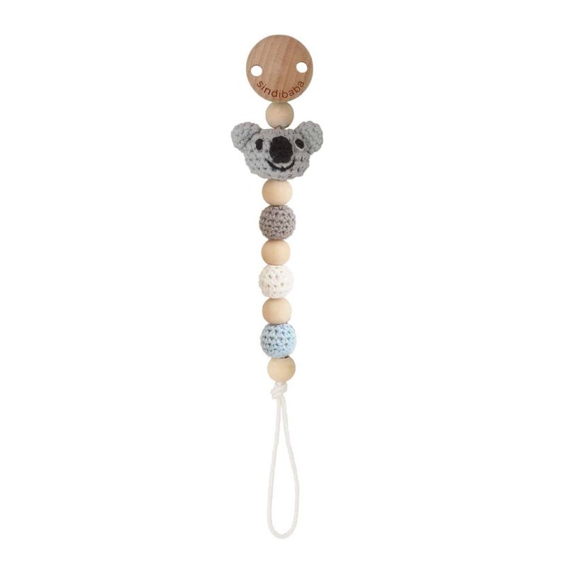 Crocheted pacifier chain Koala COCO (organic)