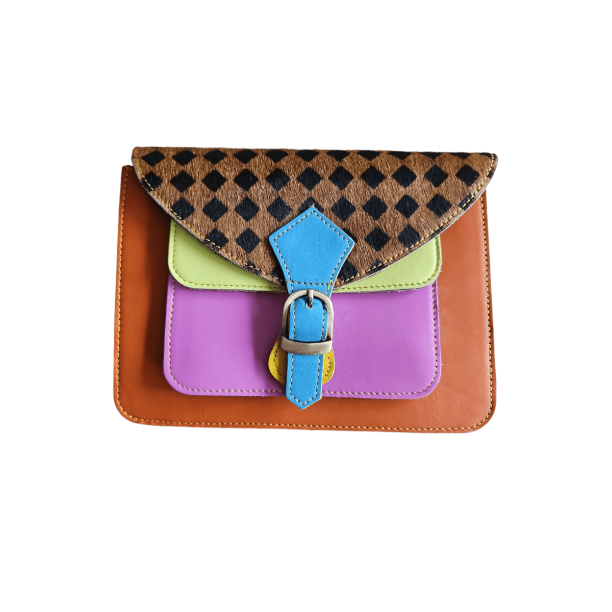Borsa in pelle stampa animalier Novi