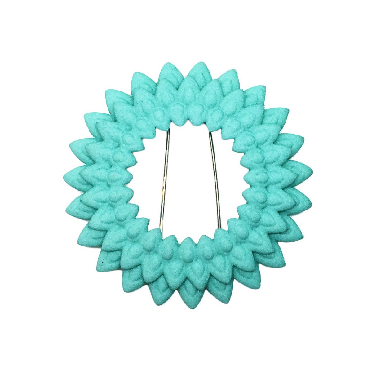 Dahlia broche Aqua