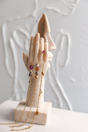 Pulsera de jaspe y labradorita marrón - Oro