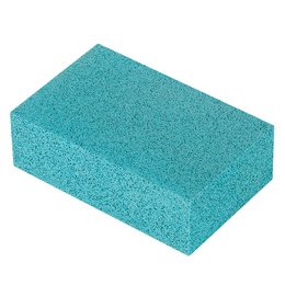 Teal-colored rubber fitness equipment with a textured surface, suitable for use in home or gym workouts.