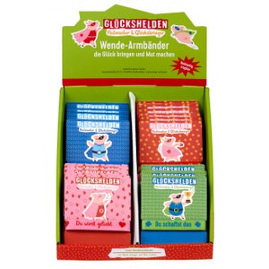 SET reversible bracelet "lucky heroes", 28 pieces, in display