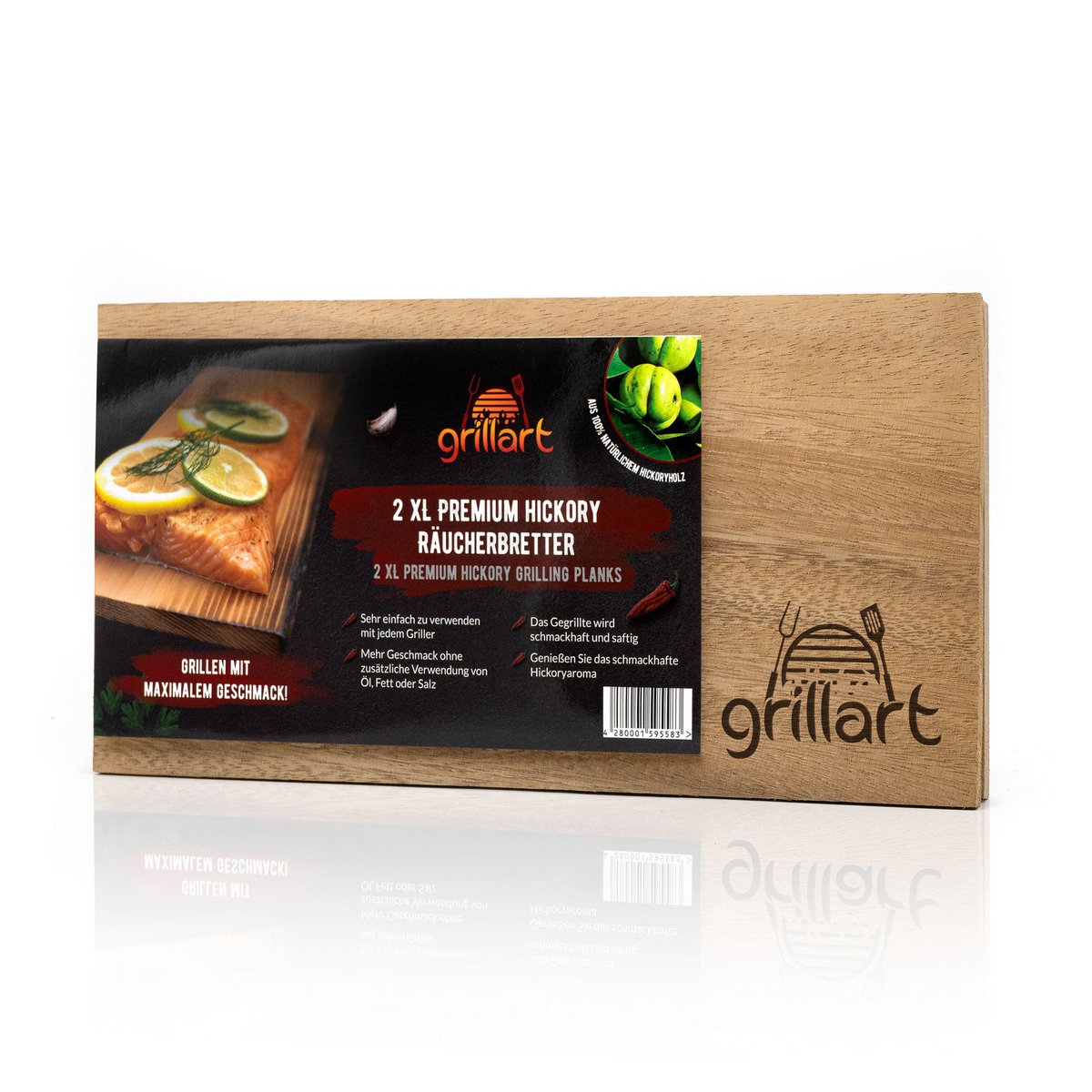 grillart® Premium Räucherbretter hergestellt aus 100% natürlichem Holz für einen besonderen Grillgeschmack