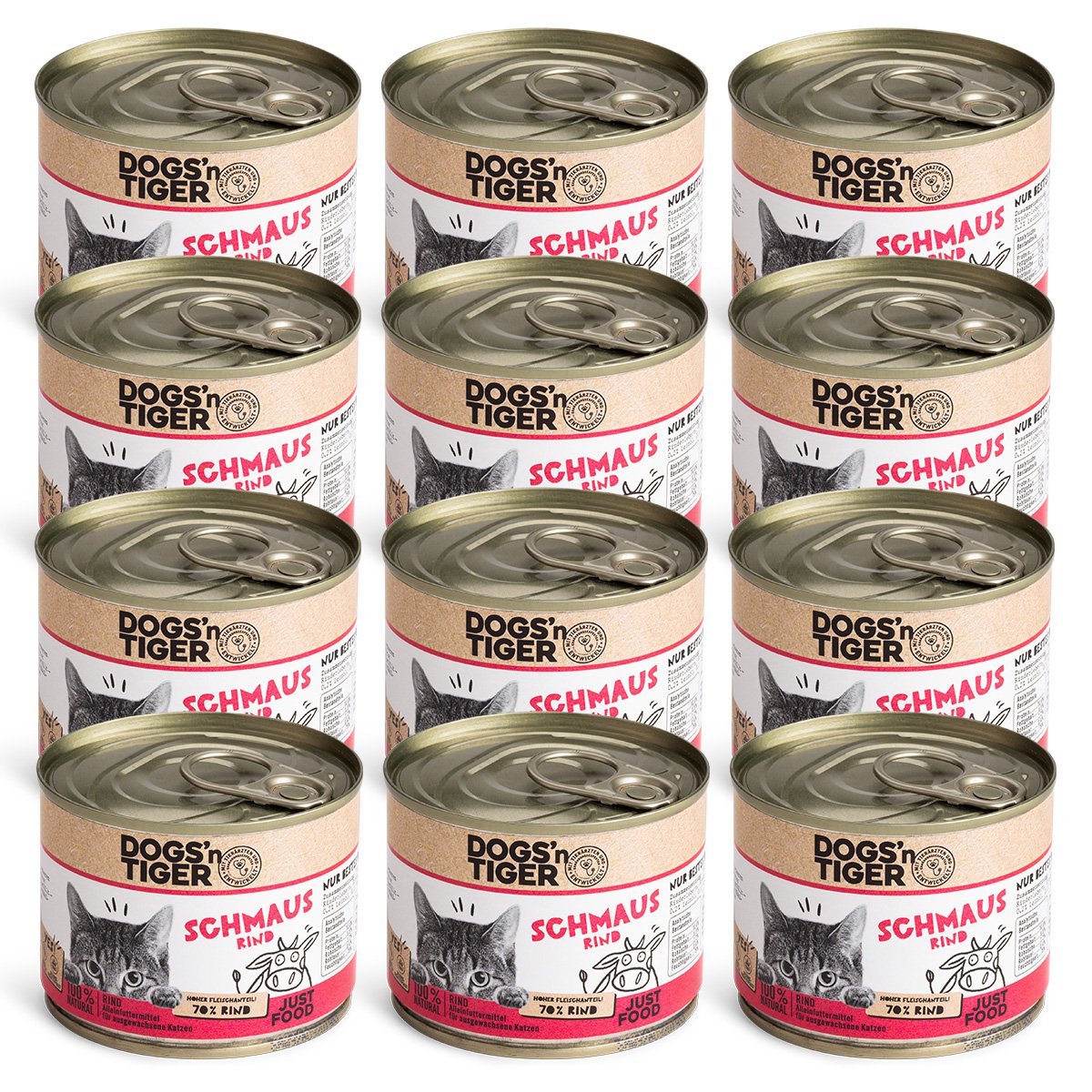 Dogs’n Tiger Adult Premium Cat Food Feast, karma mokra, bezzbożowa, wołowina