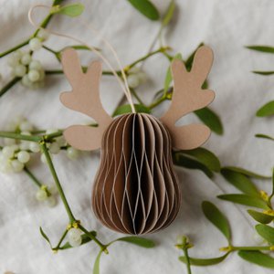 Paper pendant moose - brown