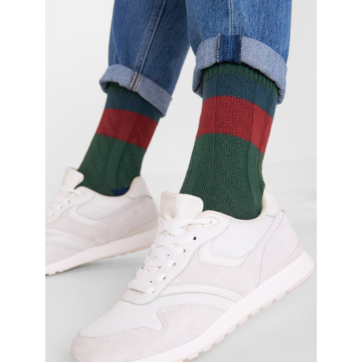 Organic Socks Academia - Warm socks with knitted pattern