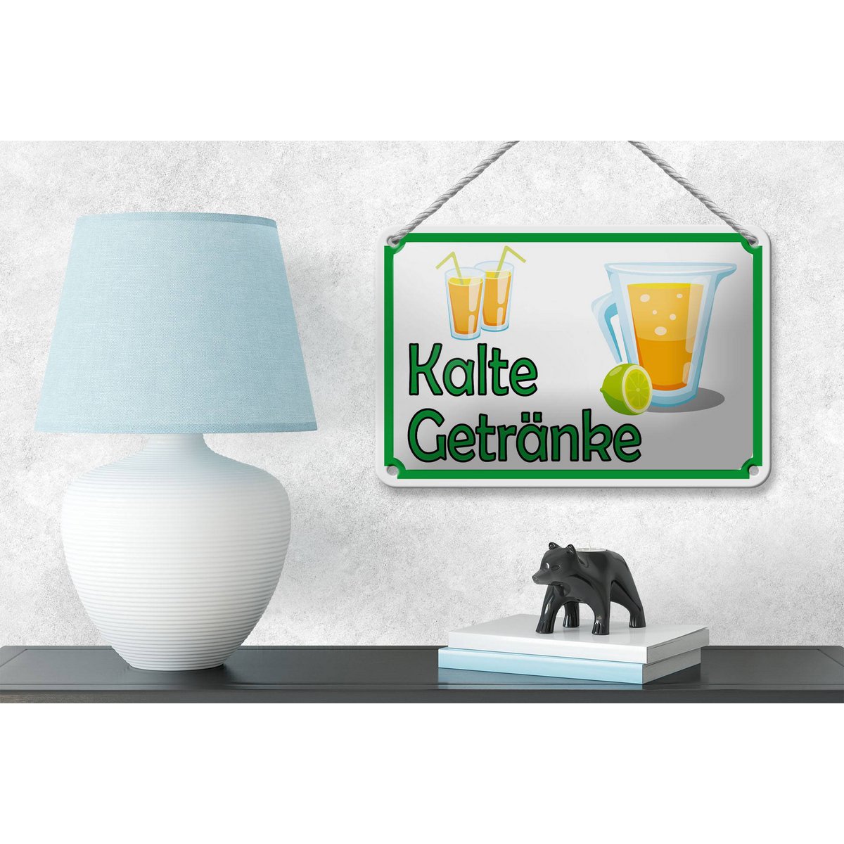 Tin sign notice 18x12cm cold drinks sale decoration