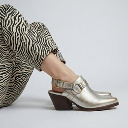 Deva Silver Mules