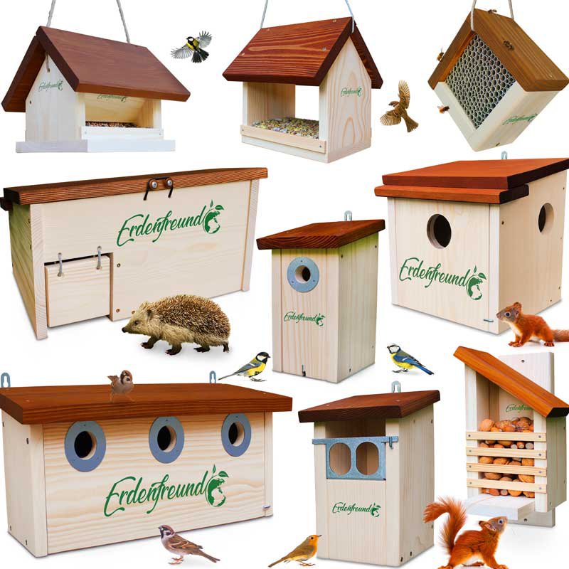 ERDENFREUND® hedgehog house with rat flap