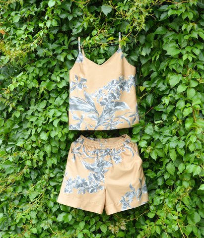 Two-piece set Orchids Cinnamon