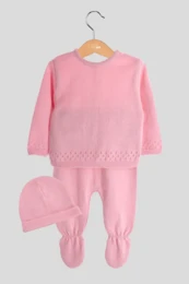 3 pièces Set à bébé tricoté 03120T