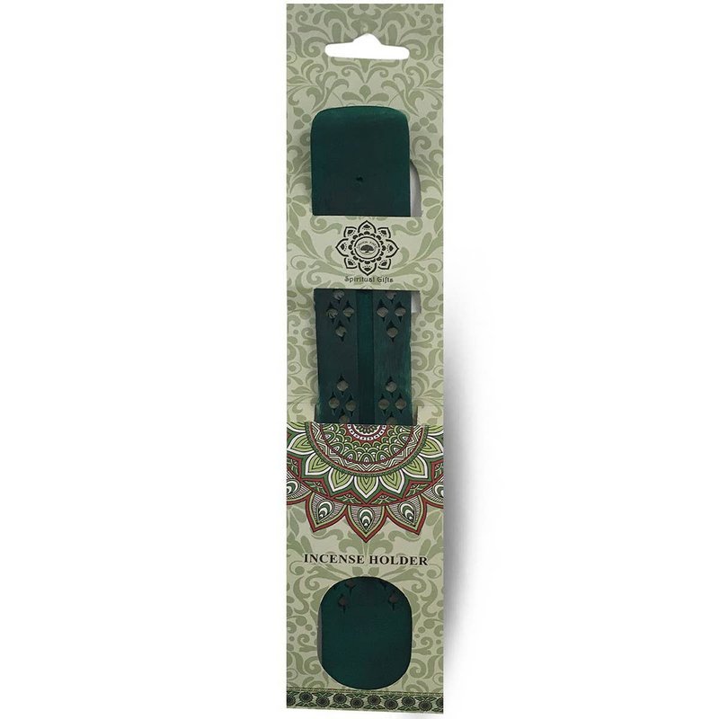 Green Tree Wooden Incense Holder Green