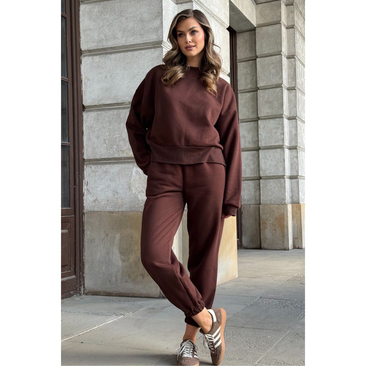 ROSA Sweatshirt – Baumwolle – Schokoladenbraun