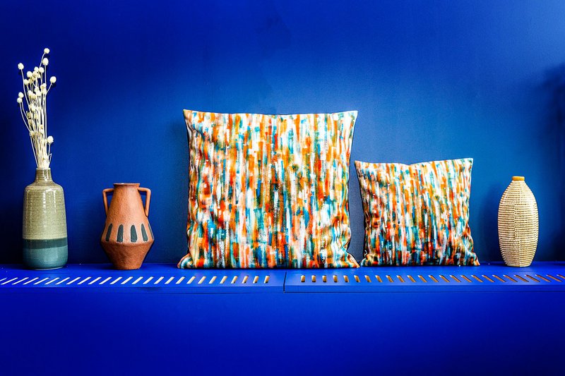 Velvet Cushion Art Flows On The Wall% 233 signed Just Cage